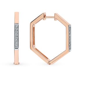 золотые серьги с бриллиантами