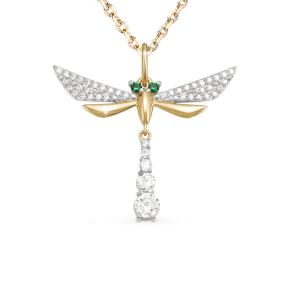 золотая подвеска с фианитами