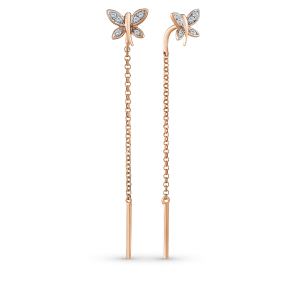 золотые серьги с бриллиантами