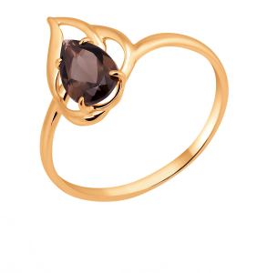 золотое кольцо с раухтопазами