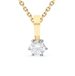 золотая подвеска с фианитами