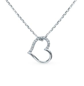 серебряное шейное украшение с фианитами