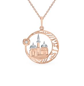 золотая подвеска с бриллиантами