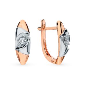 золотые серьги с бриллиантами