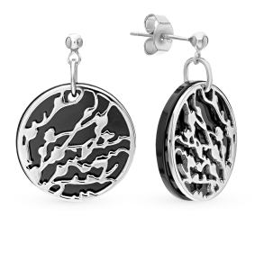 Серебряные серьги с керамикой