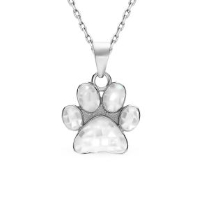 серебряное шейное украшение с перламутром