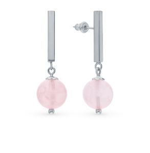 серебряные серьги с кварцем