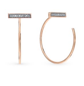 золотые серьги с бриллиантами