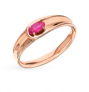 золотое кольцо с рубинами