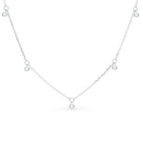 серебряное шейное украшение с фианитами