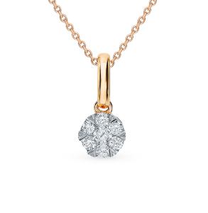 золотая подвеска с бриллиантами