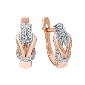 золотые серьги с бриллиантами