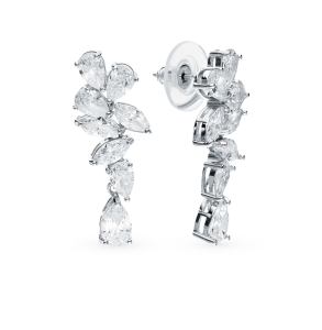 стальные серьги с фианитами