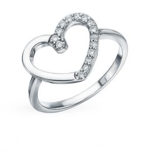 серебряное кольцо с фианитами