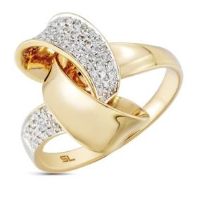 золотое кольцо с бриллиантами