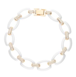 Серебряный браслет с керамикой