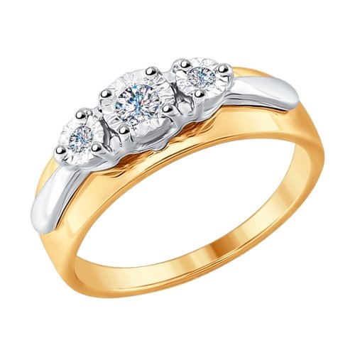 Золотое кольцо с бриллиантами SOKOLOV 1011623 в Новосибирске