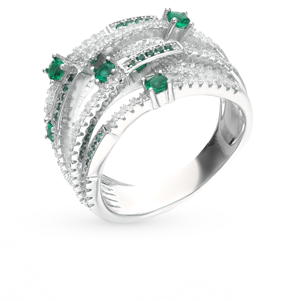 Санлайт серебряные кольца женские с камнями фото