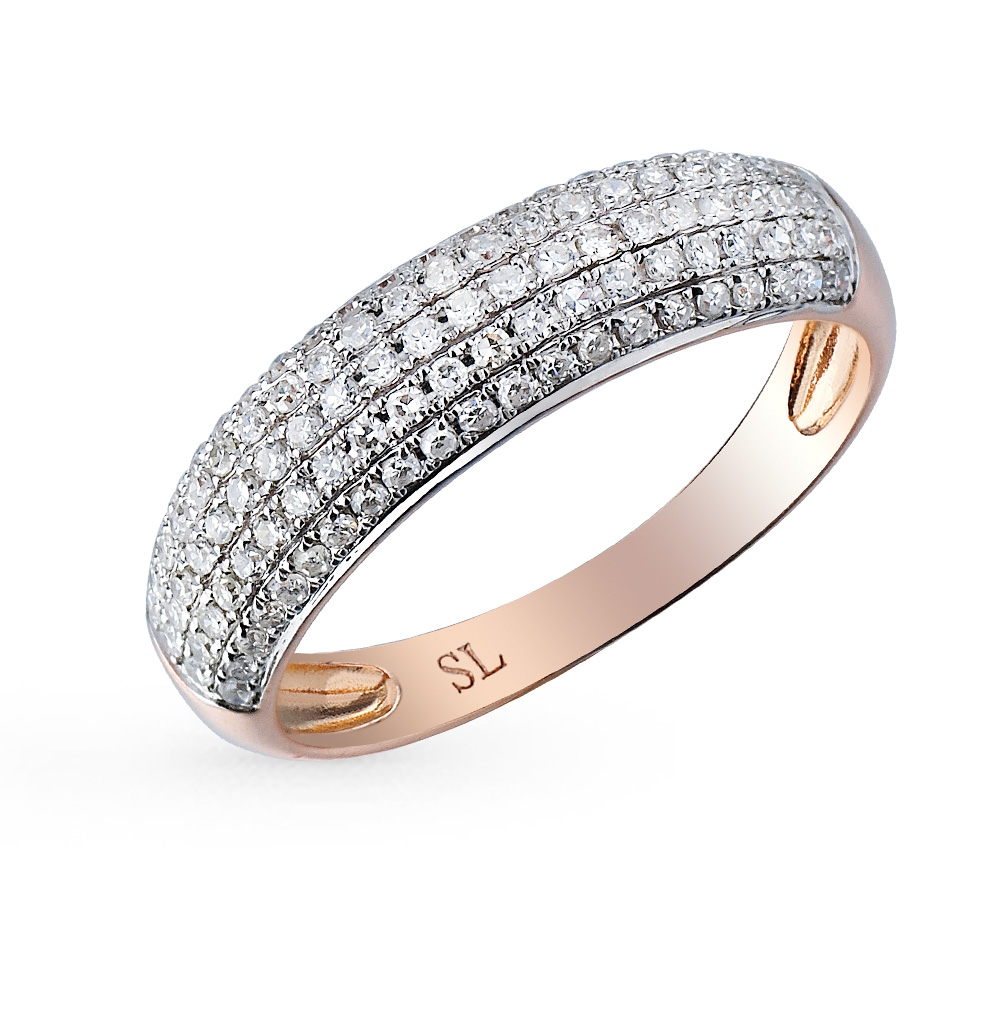 Санлайт золотые кольца с бриллиантами