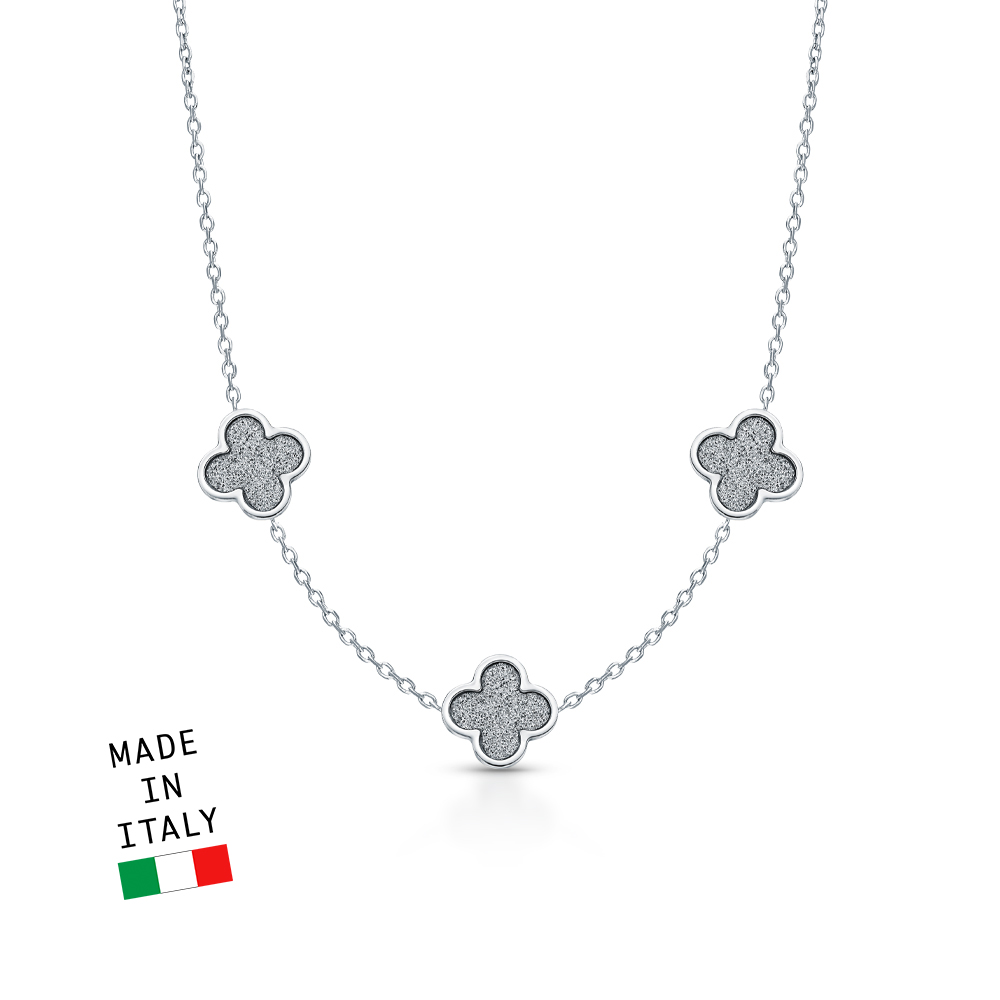 Фото «Серебряное шейное украшение с глиттером»