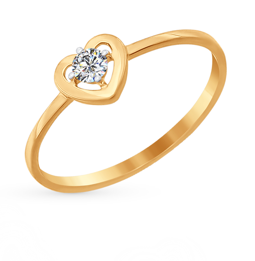 Золотое кольцо с фианитами SOKOLOV 016892* в Санкт-Петербурге