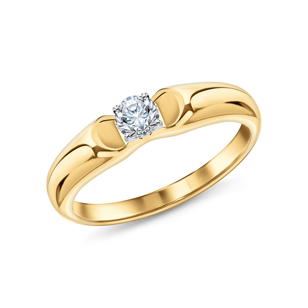 Золотое кольцо с бриллиантом в Краснодаре