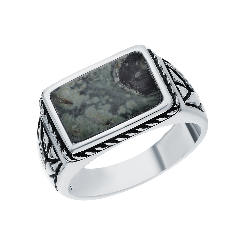 Серебряное кольцо с яшмой в Краснодаре