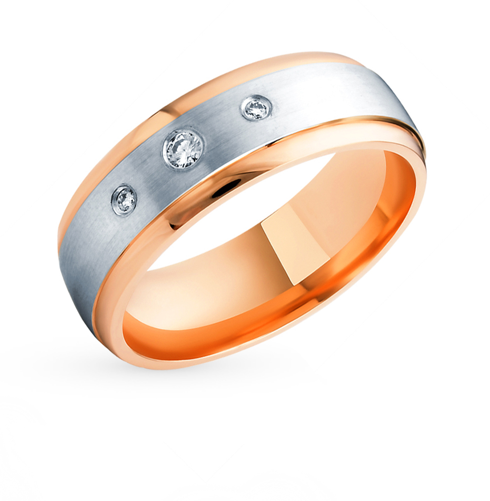 Золотое обручальное кольцо с бриллиантом в Краснодаре