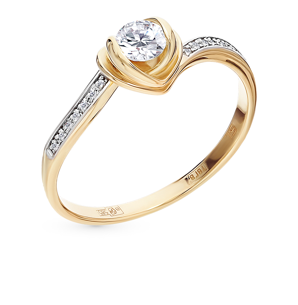 Золотое кольцо c бриллиантами в Ростовe-на-Дону