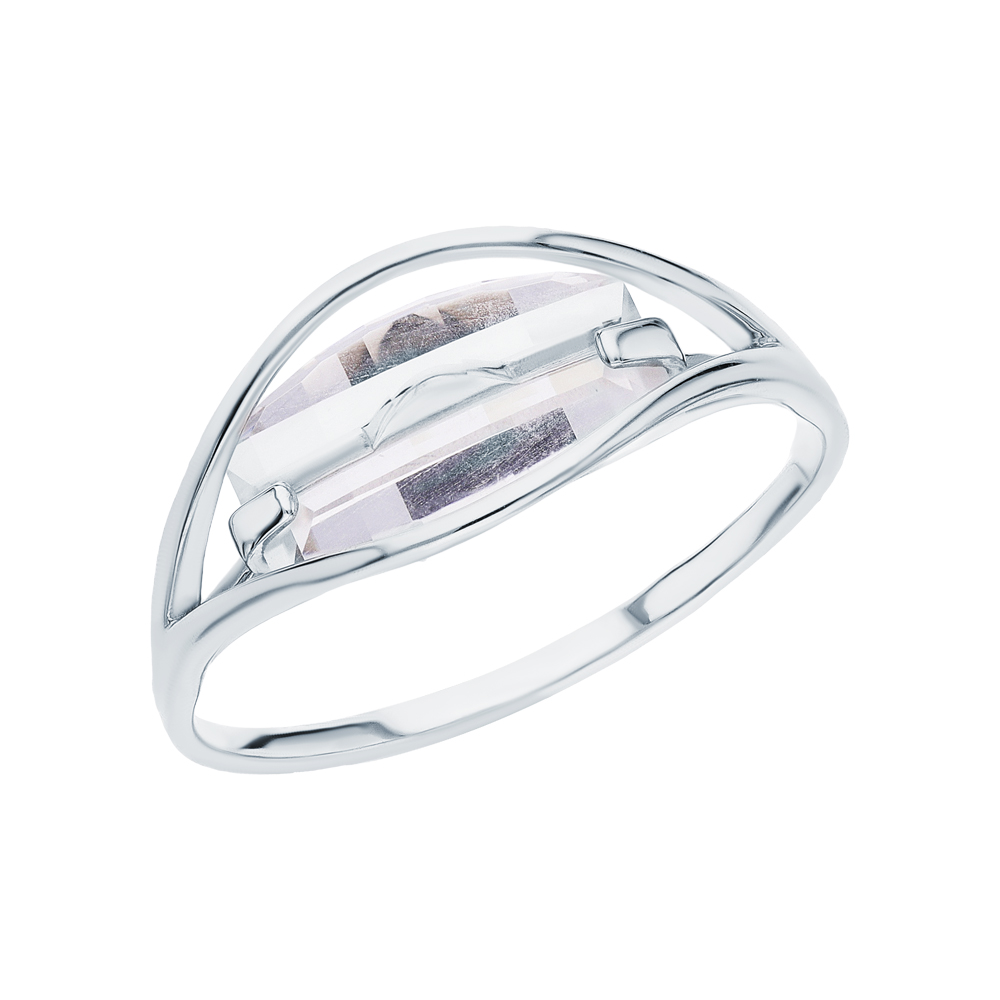 Серебряное кольцо с горным хрусталем в Самаре