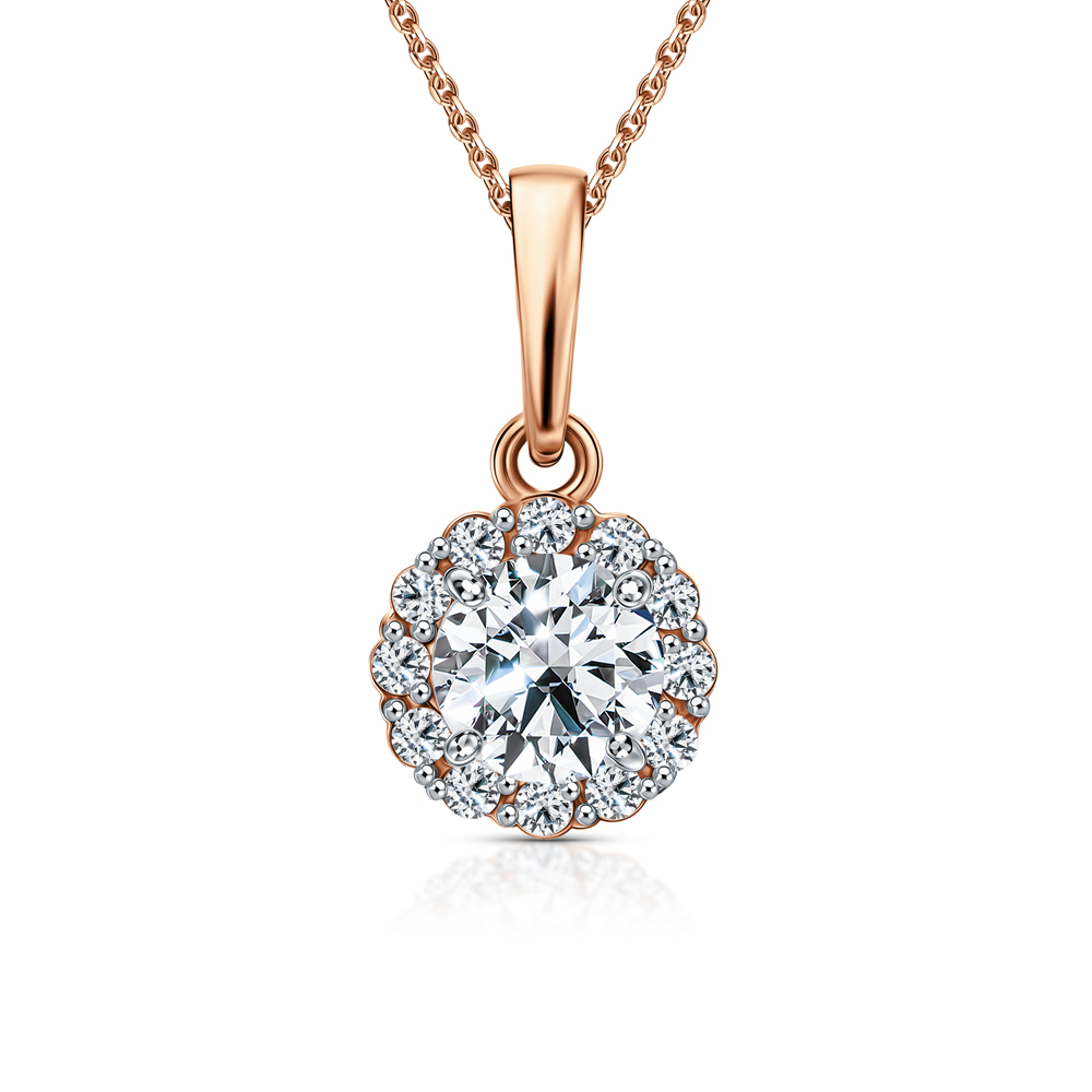 Золотая подвеска с фианитами в Ростовe-на-Дону