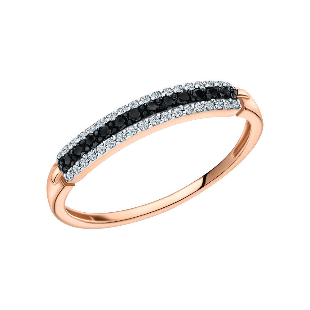 Фото «Золотое кольцо с чёрными бриллиантами»