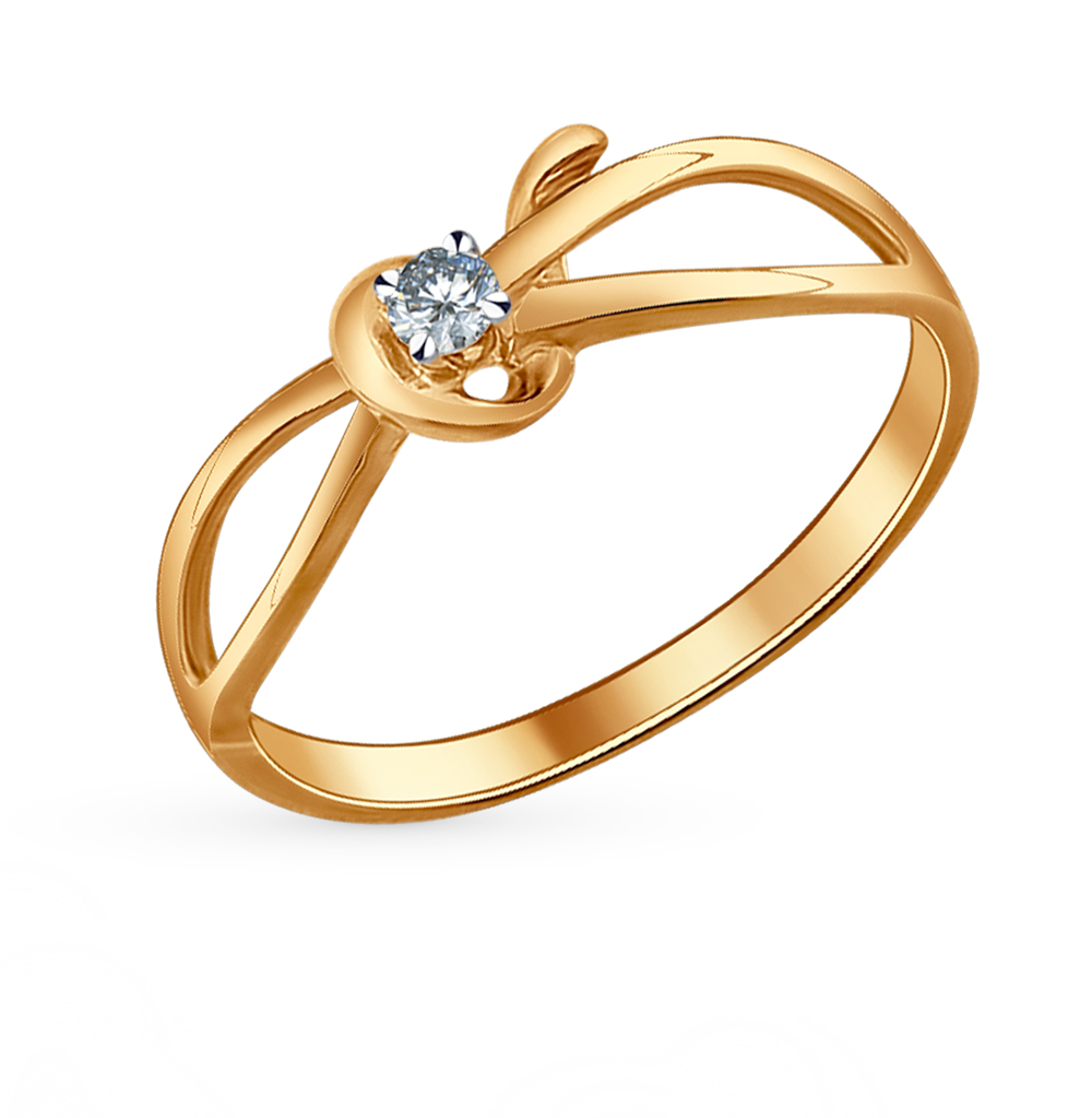 Фото «Золотое кольцо с бриллиантами SOKOLOV 1010645»