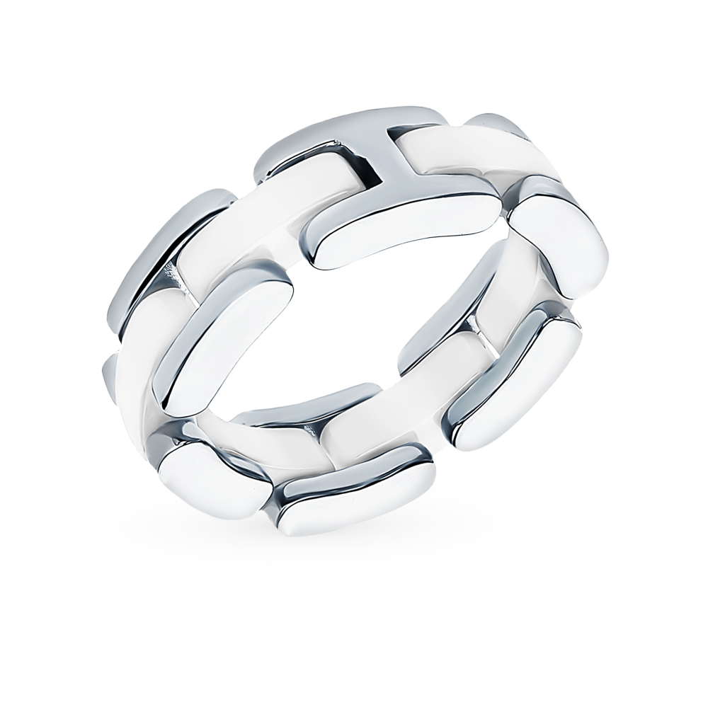 Серебряное кольцо с керамикой в Новосибирске