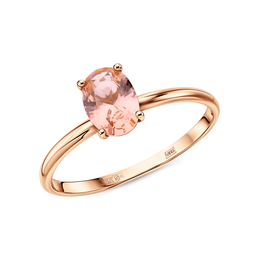 Золотое кольцо с наноситал морганитами в Новосибирск