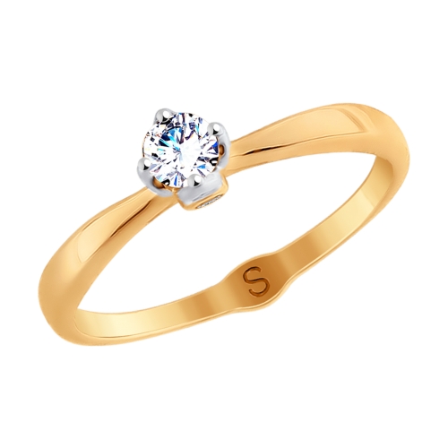 Золотое кольцо с фианитами SOKOLOV 017969* в Самаре