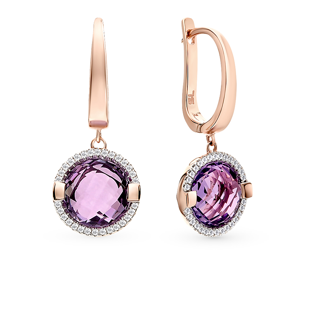 серьги batalla аметист. серьги из золота с аметистами золотой 585. 206116 серьги индия аметист. золотые серьги с аметистом и бриллиантами. санлайт серьги с розовыми сапфирами.