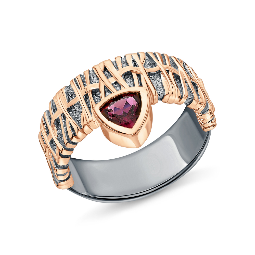 Серебряное кольцо с родолитами в Краснодаре