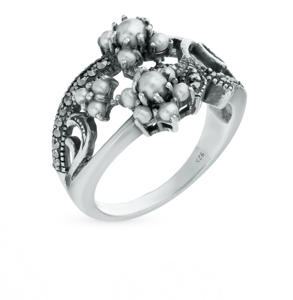 Серебряное кольцо с жемчугом в Краснодаре