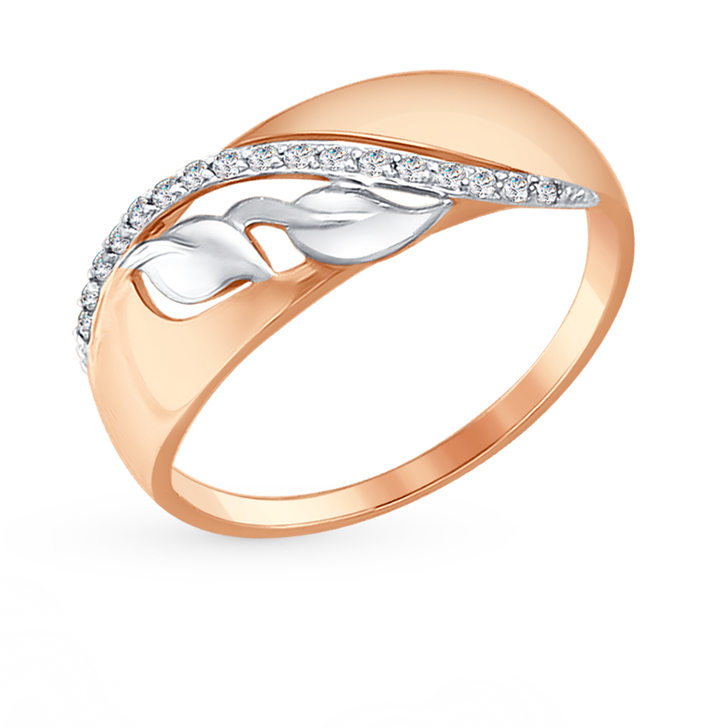 Золотое кольцо с фианитами SOKOLOV 017339* в Санкт-Петербурге
