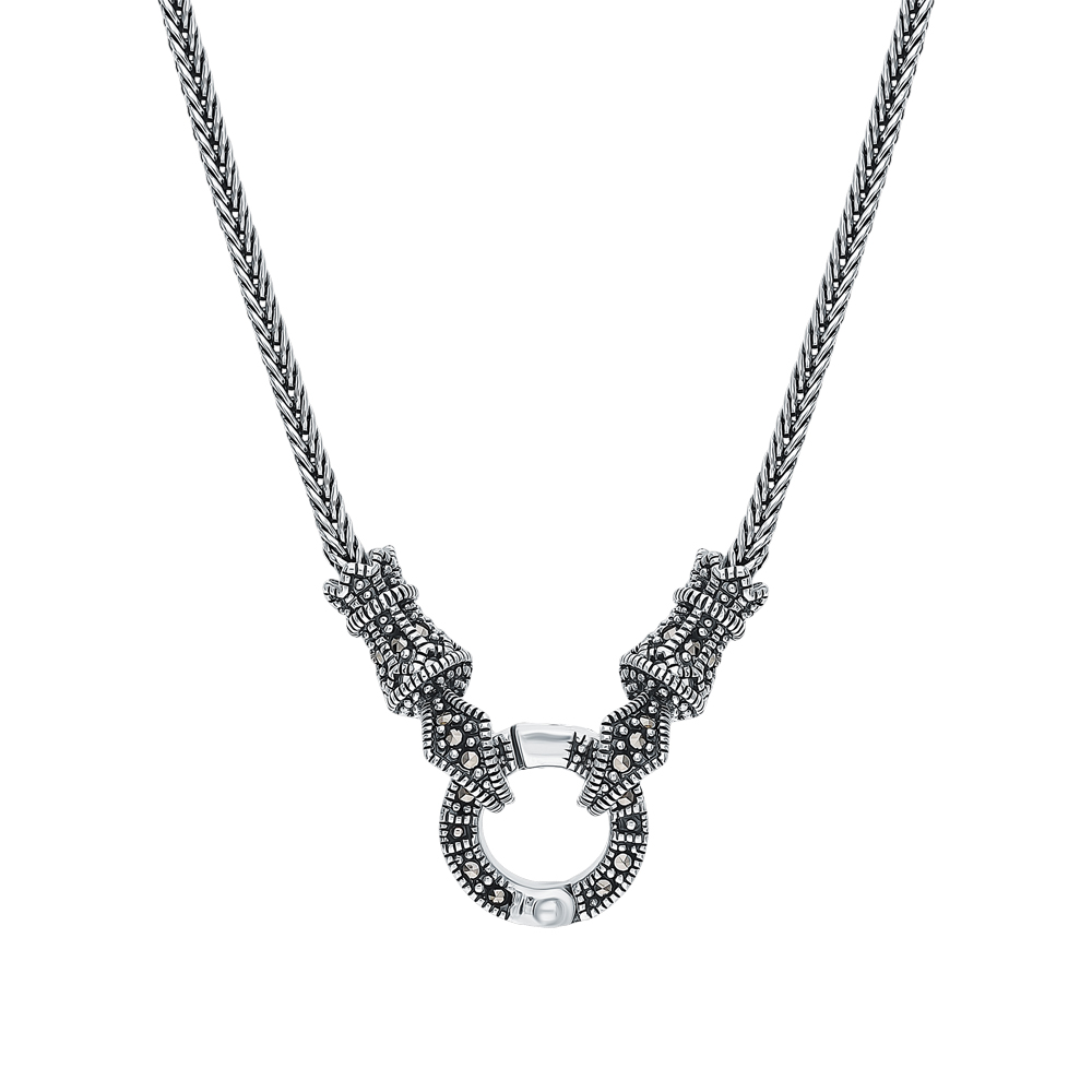 Фото «Серебряное колье с марказитами swarovski»