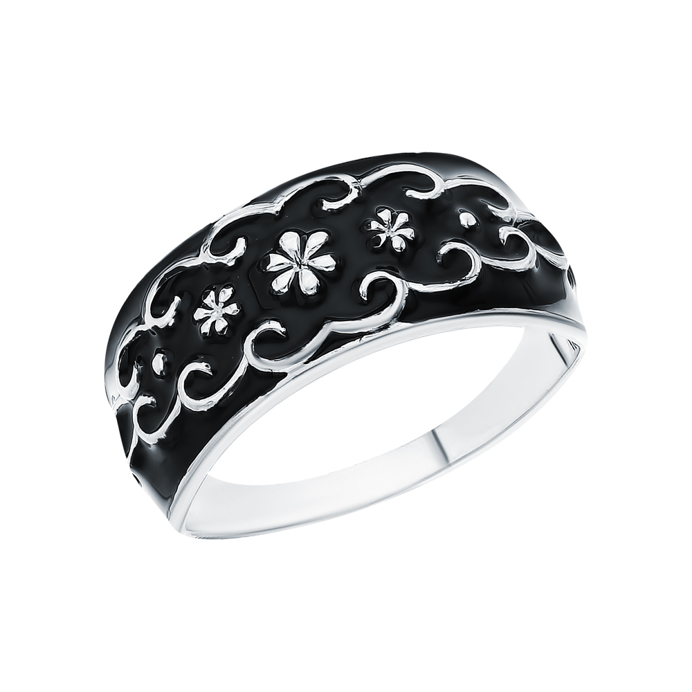 Серебряное кольцо с эмалью в Самаре