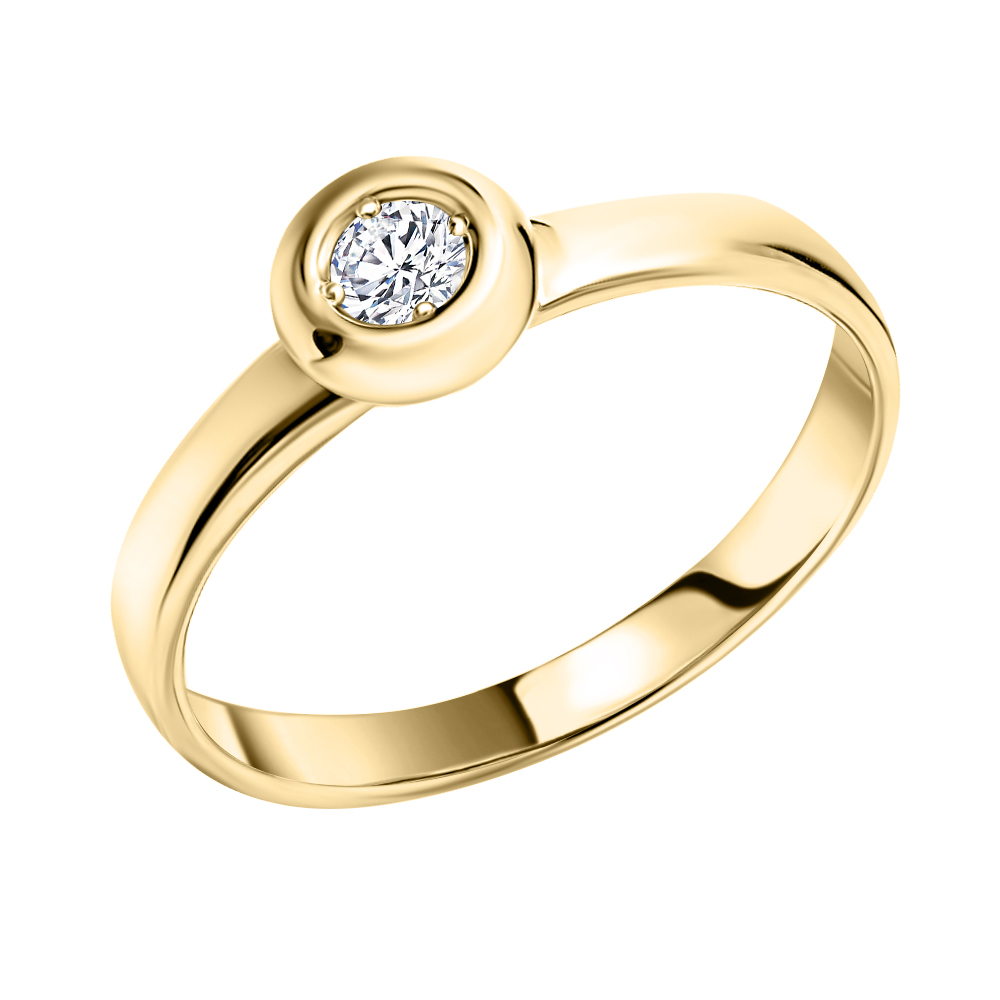 Золотое кольцо c бриллиантом в Ростовe-на-Дону