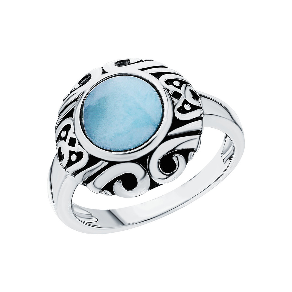 Фото «Серебряное кольцо с ларимаром»