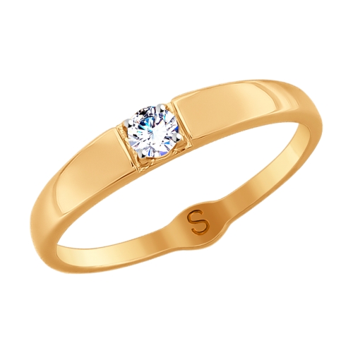 Золотое кольцо с фианитами SOKOLOV 017915 в Новосибирске