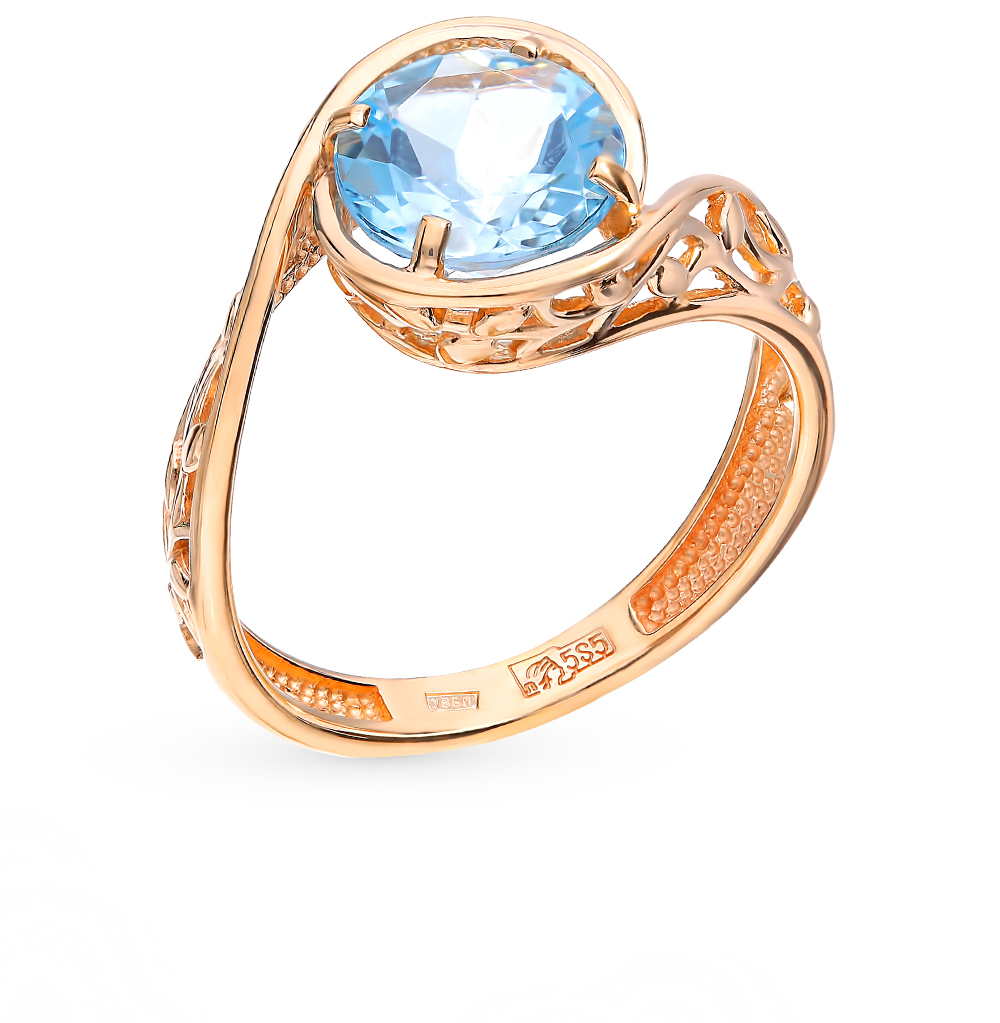 Золотое кольцо с топазами в Новосибирске