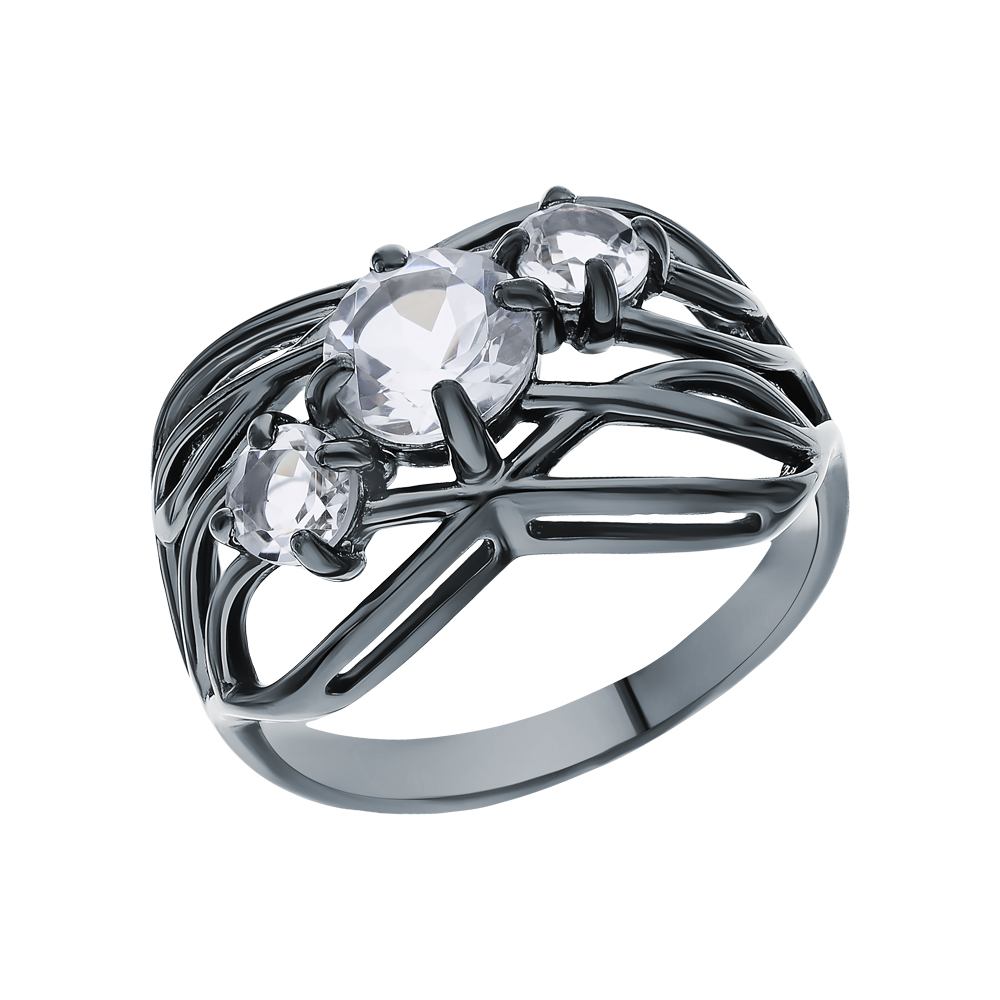 Серебряное кольцо с горным хрусталем в Екатеринбурге