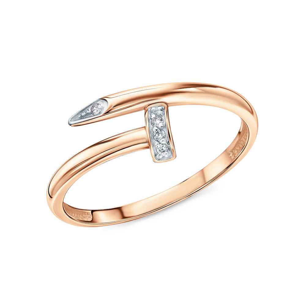 Золотое кольцо с фианитами в Ростовe-на-Дону