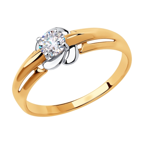 Золотое кольцо с фианитами SOKOLOV 018397 в Краснодаре