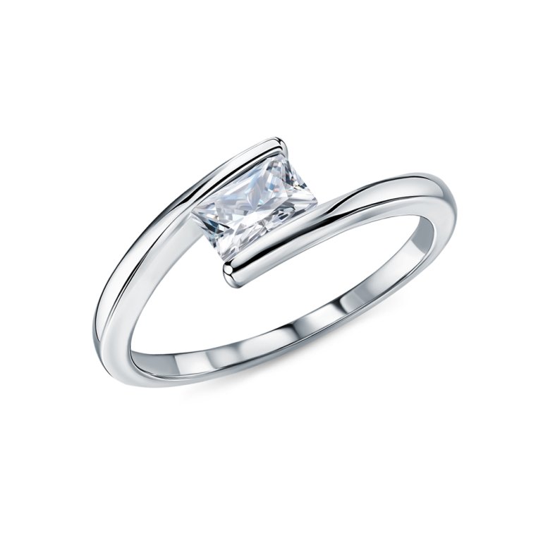 Серебряное кольцо с фианитом